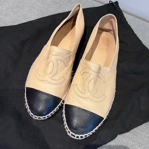 Chanel espadrilles black and cream size 40